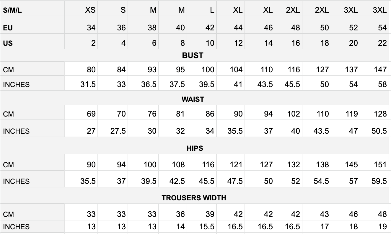 SizeChart | LAKELLE