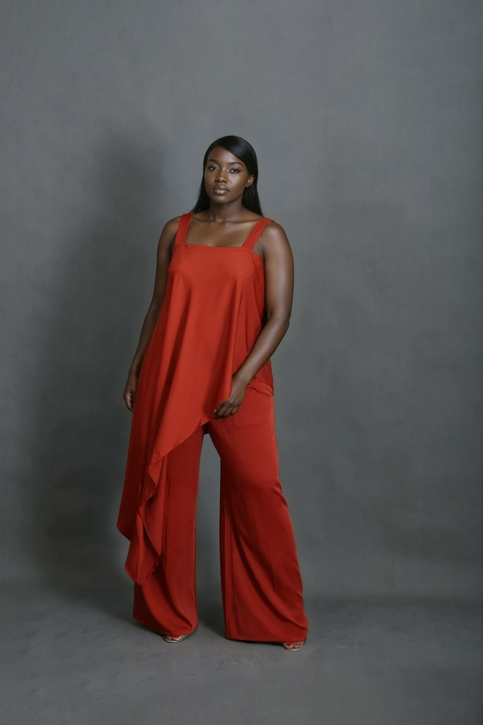 Elae Asymetric Pants Set